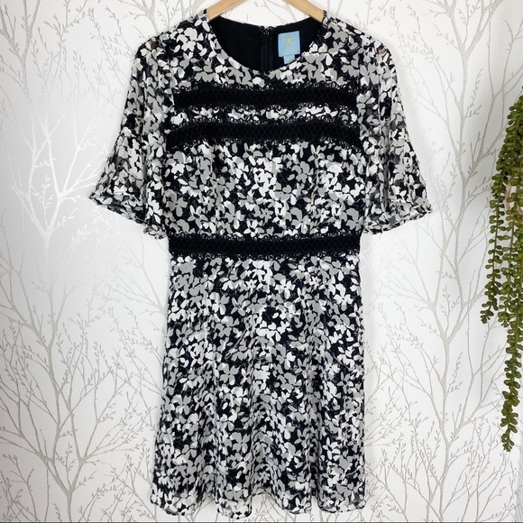 CeCe by Cynthia Ruffle Lace Alayna Floral Dress 4 - Picture 3 of 12